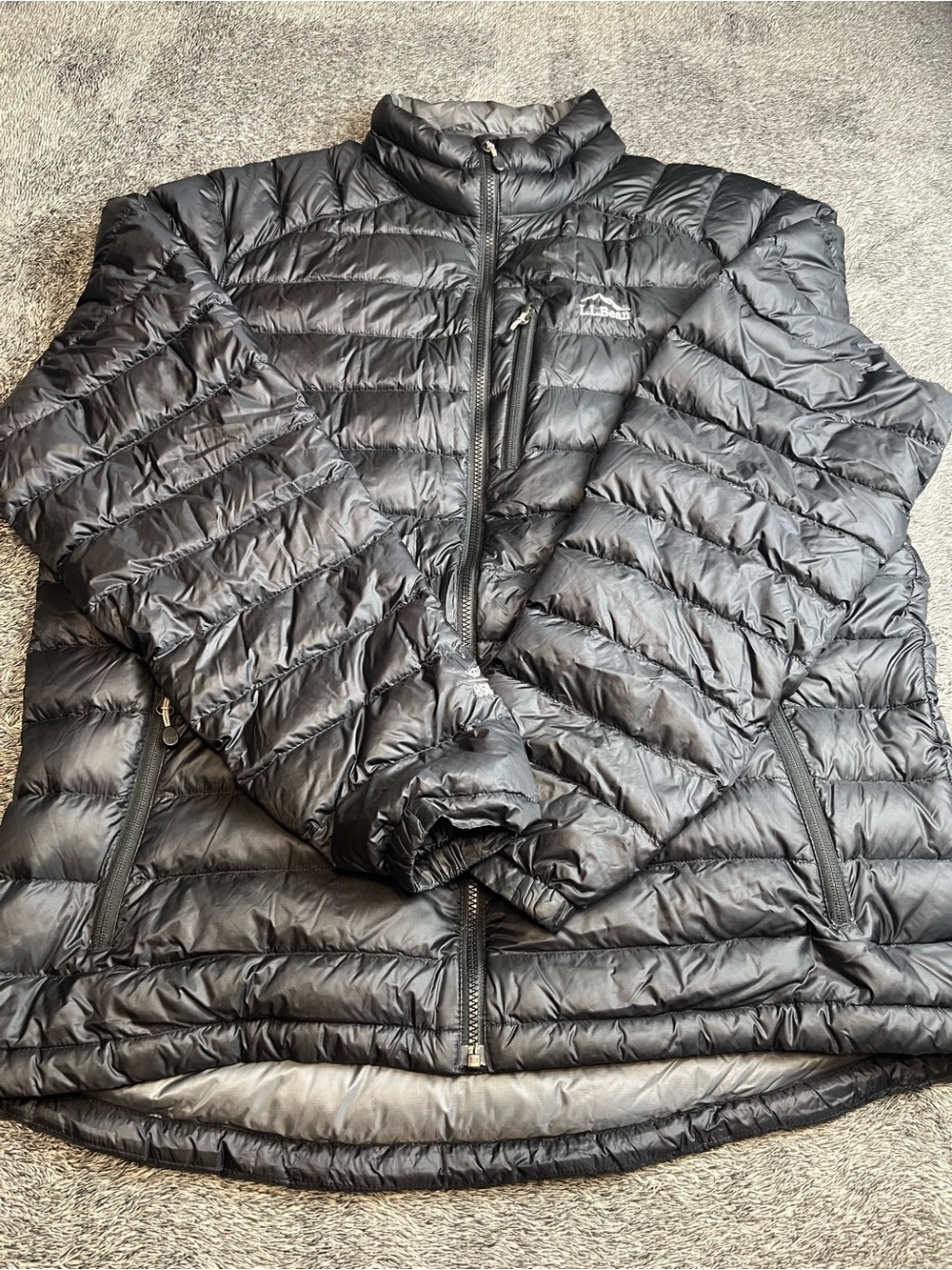 L.L. Bean 850 DownTek Packable Puffer Jacket Black XXL Tall